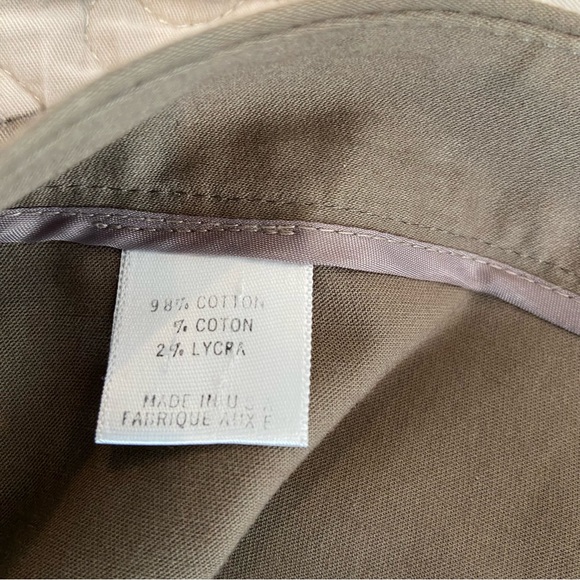 THEORY Tan Cotton Straight Knee Length Pencil Skirt Size 10 - Picture 5 of 6